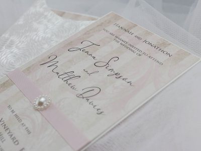 Boho Glam - Invitation - mounted with pearl stud